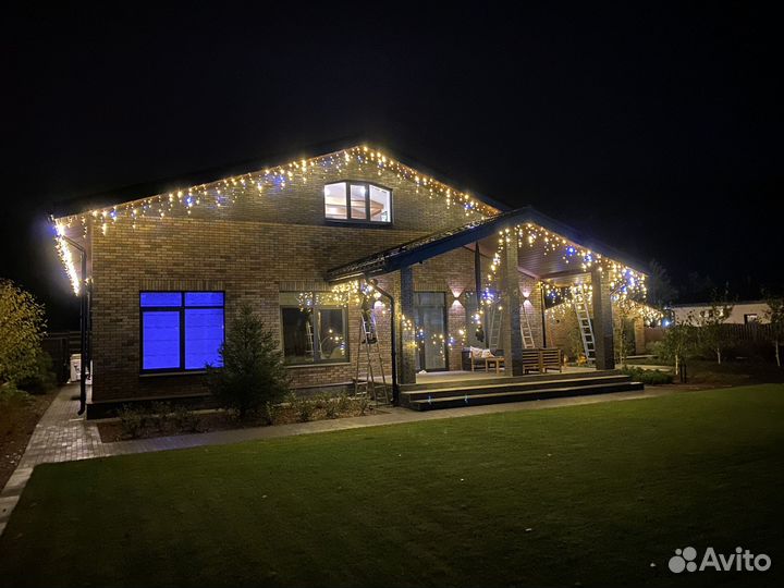 Гирлянда уличная Бахрома влагозащитная класс IP65