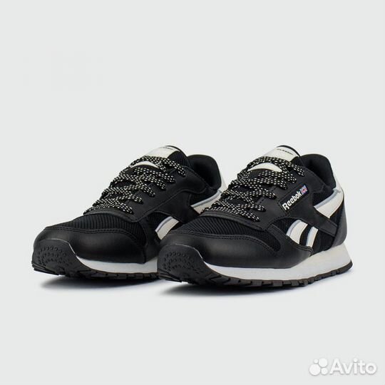 Кроссовки Reebok Classic Leather Black White