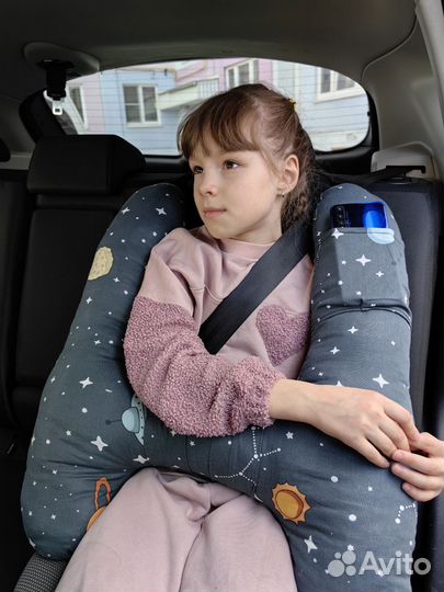 Подушка в машину для детей в дорогу в путешествие