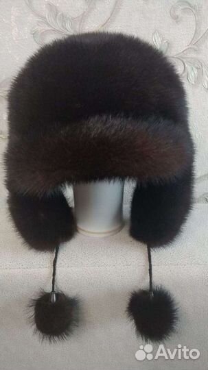 Шапка норковая женская ушанка