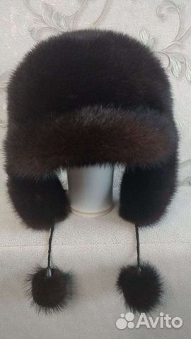 Шапка норковая женская ушанка