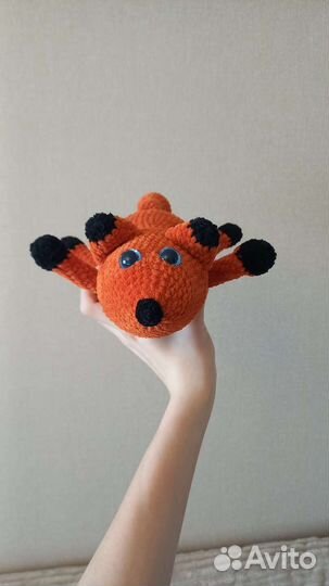 Вязаная игрушка лис 