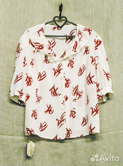 Блузка Кофта СССР Шелк Крепдешин Размер 54