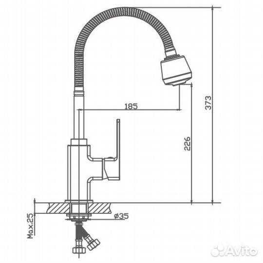 Смеситель для кухни Haiba hb73615 Хром