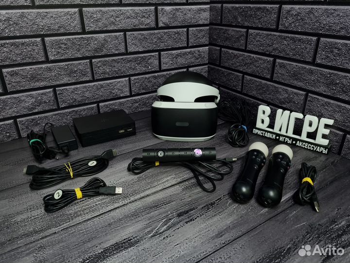 Playstation VR 2rev + PS Moves (2шт) + camera 2rev
