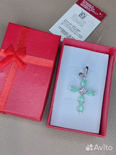 Крупная Серебряная подвеска с камнем