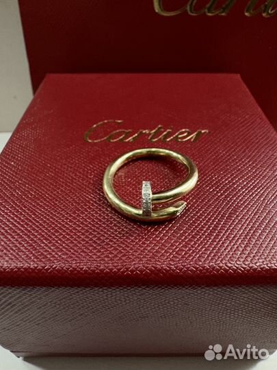 Золотое кольцо cartier гвоздь