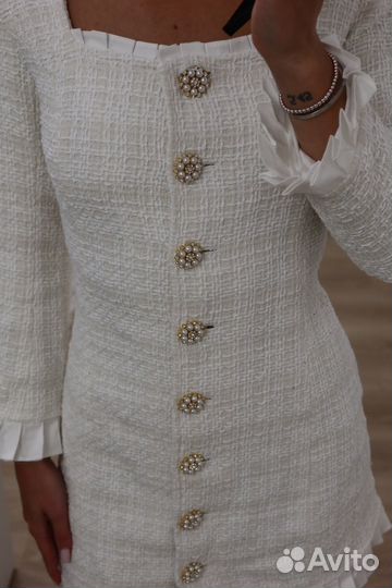 Платье твидовое xxs-xs на рост до 165