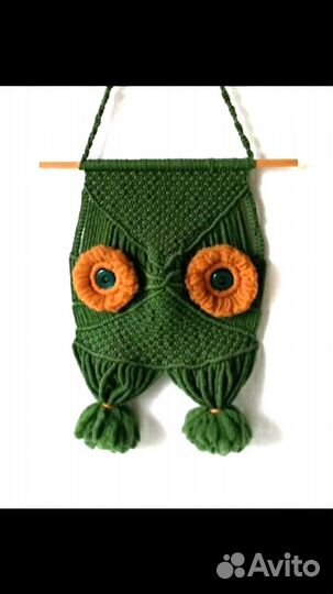 Панно Сова, макраме