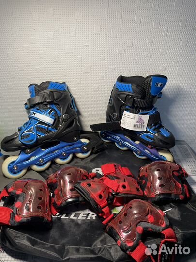 Роликовые коньки детские с защитой