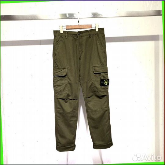 Широкие карго брюки Stone Island (Арт товара: 25456)