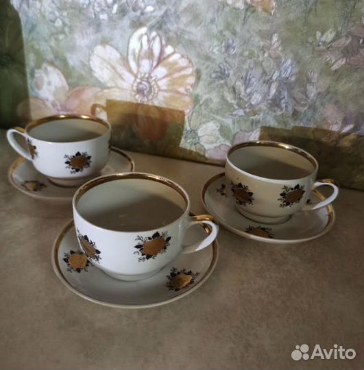 Кофейная пара рижский фарфор из 70-х 