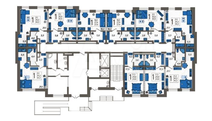Квартира-студия, 30,5 м², 1/12 эт.