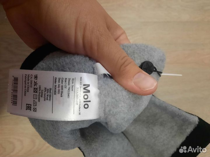 Molo snow black 1-2 шлем зимний моло 21/22