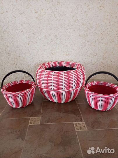 Кашпо из ротанга, в наличии и на заказ