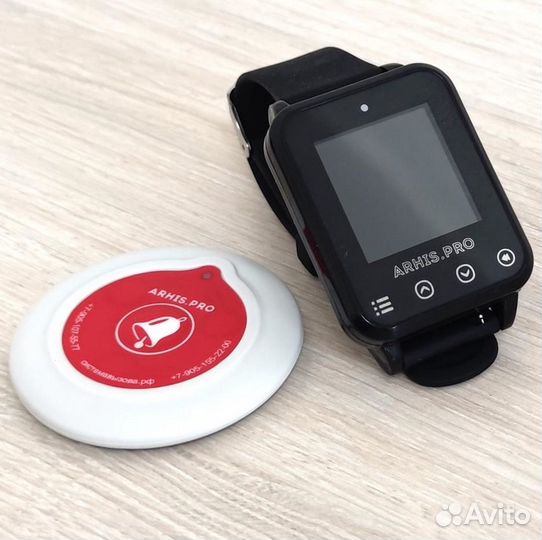 Пейджер-часы для вызова персонала и кнопки вызова