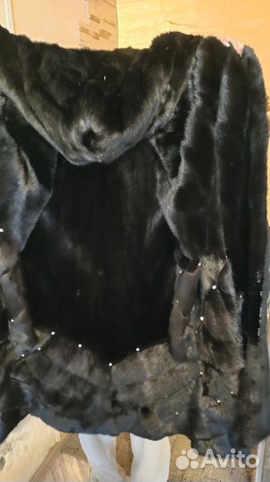 Шуба норковая с капюшоном 44 46