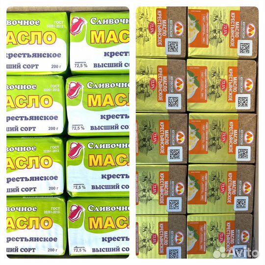 Масло сливочное 72,5%,Новг;Перм