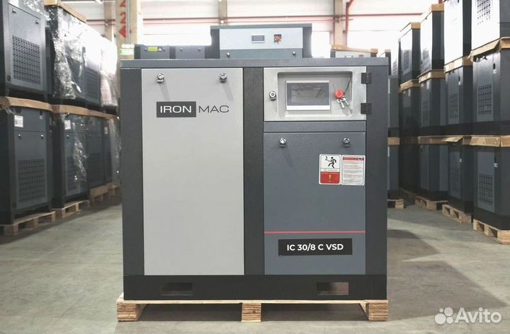 Компактный винтовой компрессор ironmac IC 20/10