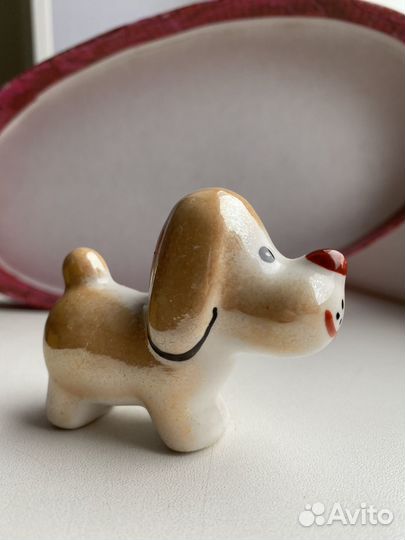 Фигурки фарфор СССР - собачка, котик, бурундучок