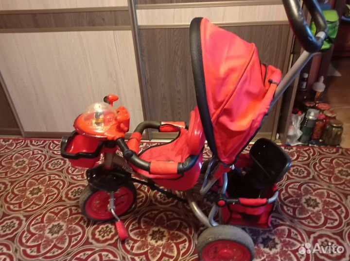 Велосипед коляска с ручкой