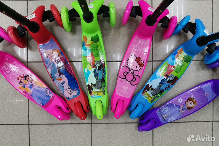 Самокат детский Scooter Mini, мульт принты