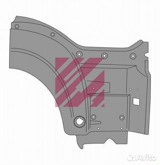 Крыло, корпус подножки правое MAN TGA/TGS