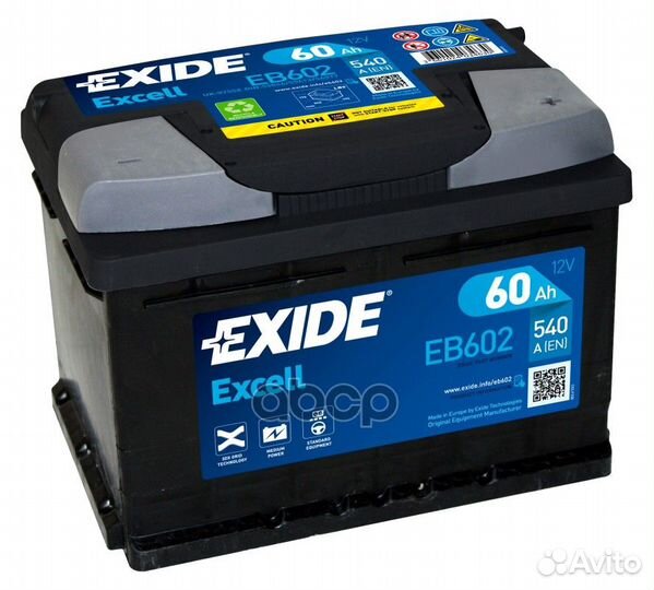 Exide EB602 excell аккумуляторная батарея 19.5