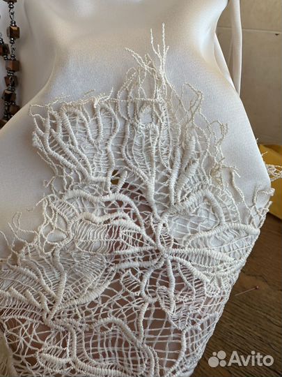 Блуза Крестьянка Атласная с шитьем