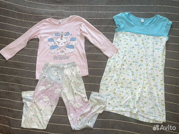 Пакетом одежда на девочку 140