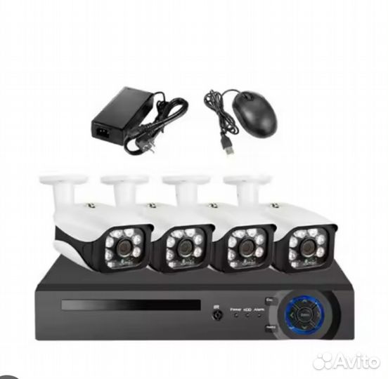 Комплект видеонаблюдения 4 камеры видеорегистратор
