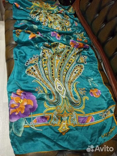 Палантин leonard франция шелк креп оригинал