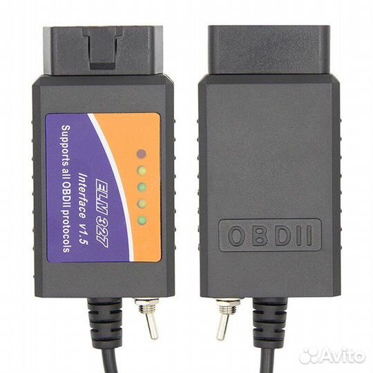 ELM327 USB диагностический кабель с переключателем