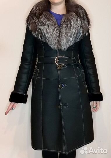 Женская кожаная дубленка