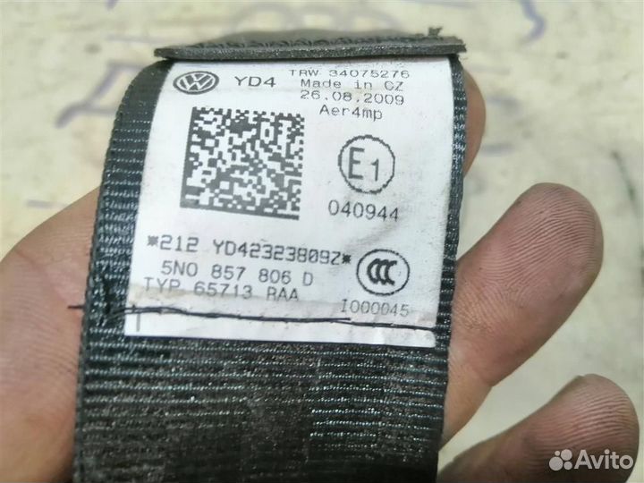 Ремень безопасности задний правый VW Tiguan 2007