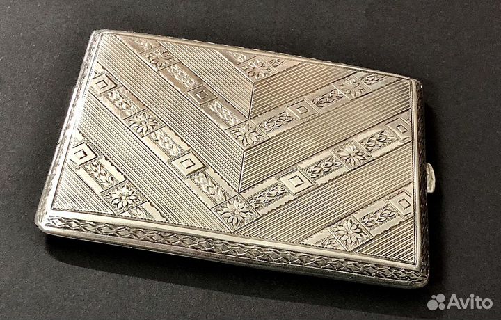 Портсигар редкий антикварный Чехословацкий серебро