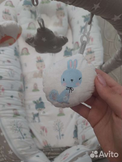 Кокон гнездышко для новорожденных Pinky bunny