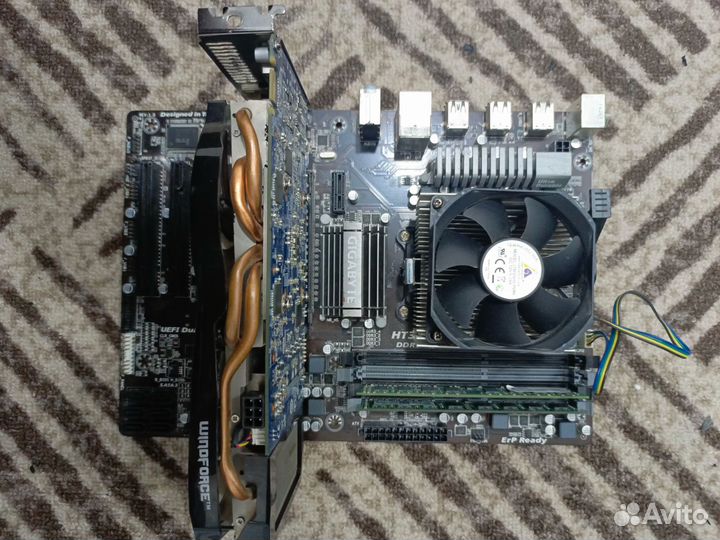 Мат плата 970 ам3+, озу 3гб