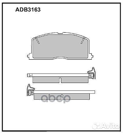 Колодки тормозные дисковые перед ADB3163