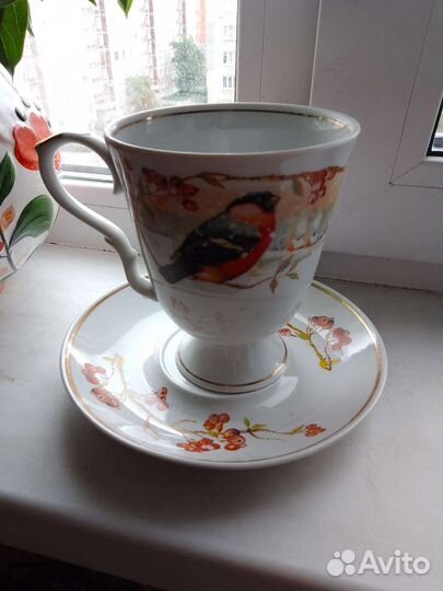 Чашка с блюдцем Дулево