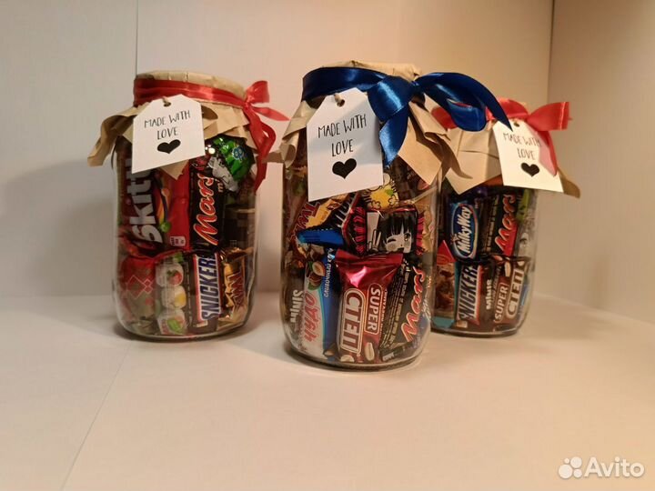 Подарочный набор конфет в банке (2 литра). 14 февр