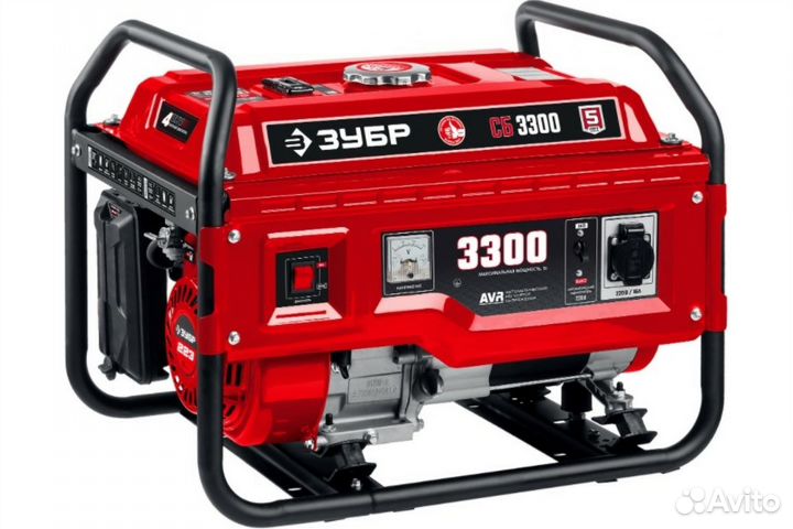 Бензиновый генератор зубр 3300 Вт