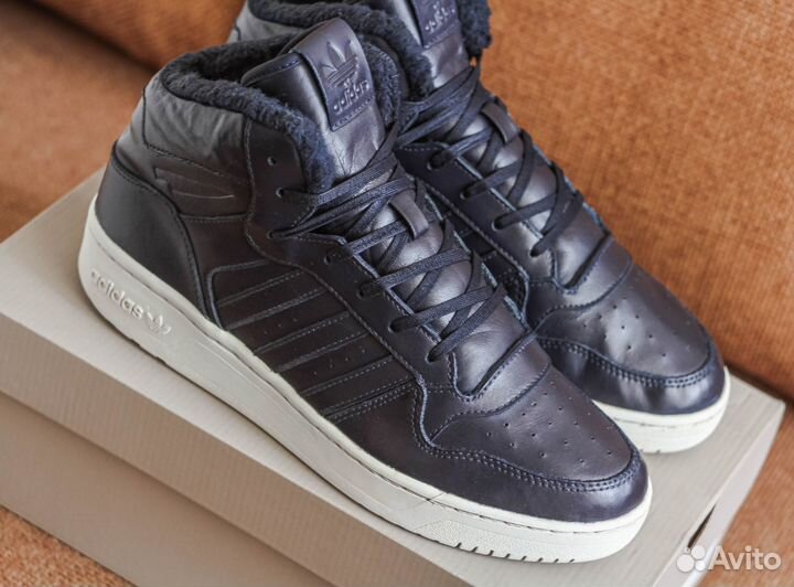 Кожаные кеды Adidas с мехом Оригинал