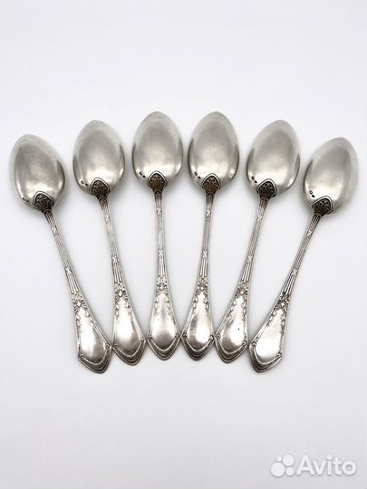 Набор столовых ложек 6 штук Хемпель серебро 800 пр