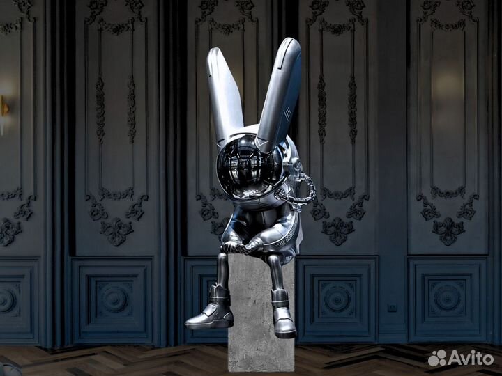 Современная скульптура Лунный кролик 170 см