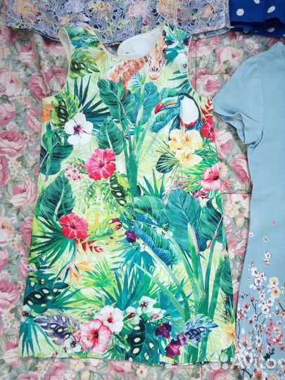 Пакет летней одежды для девочек 104 110