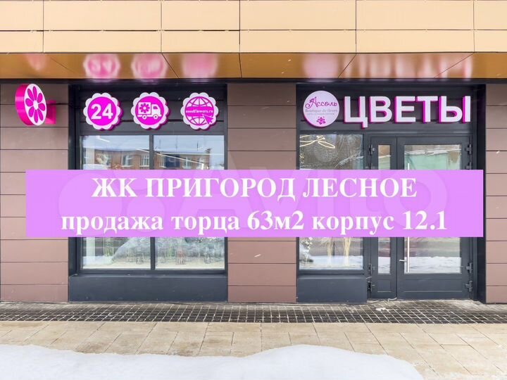 Торец в корп.12.1 ЖК Пригород Лесное, 63 м²