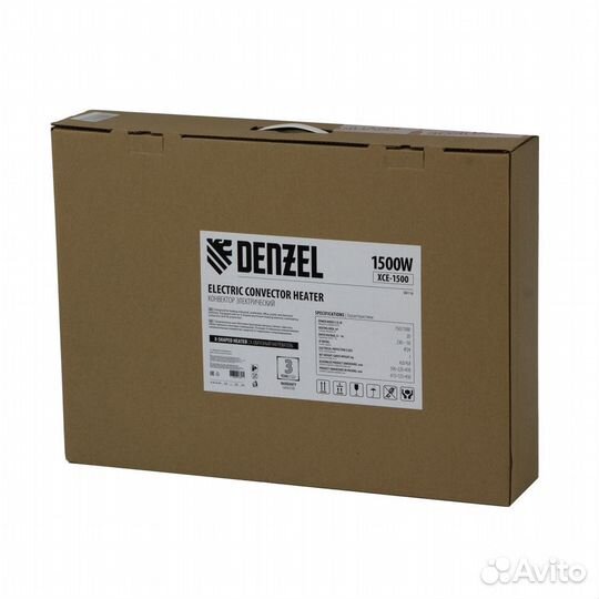 Конвектор электрический denzel XCE-1500, 230 В, 15