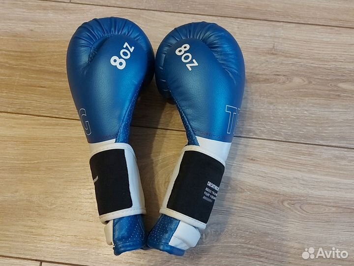 Боксерские перчатки детские 8 oz синие
