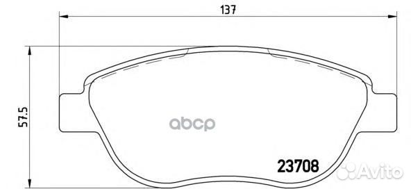 P 23 119 Колодки тормозные fiat 500 09/doblo 0
